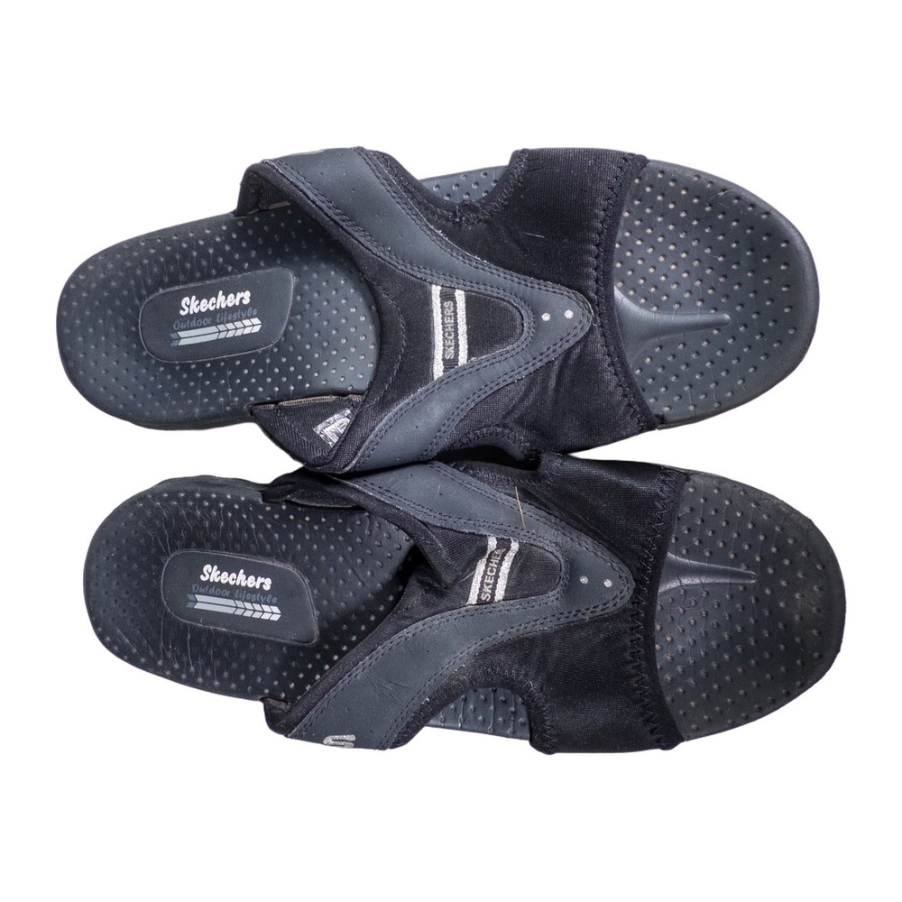 Skechers Outdoor Comfort Black Lifestyle Womens Size 11 Slip On Sport Slides‎